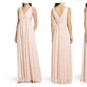 Birdy Grey Lianna Empire Waist Sleeveless Gown in Rose Quartz XS